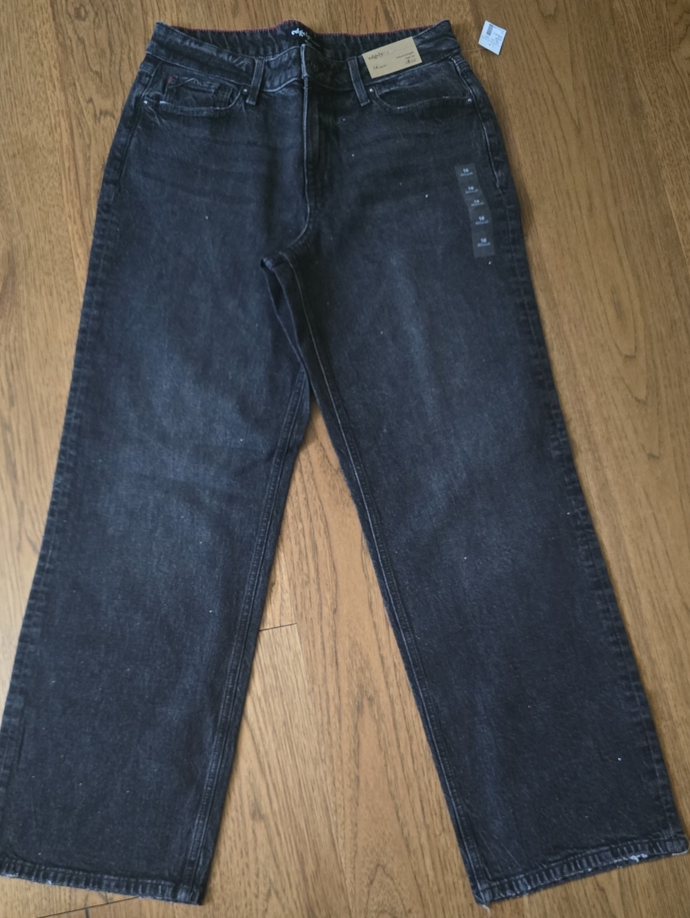 NWT EDGELY Black Wide Leg Jeans